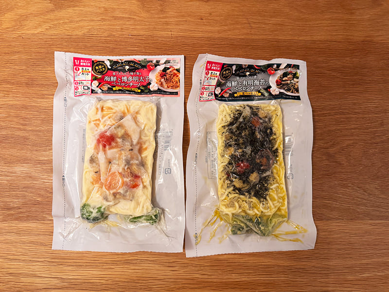 海鮮ペペロンチーノのパッケージ