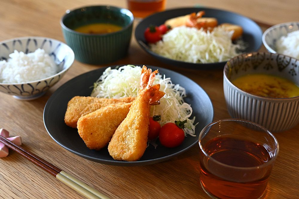 食べ応え抜群のエビフライ