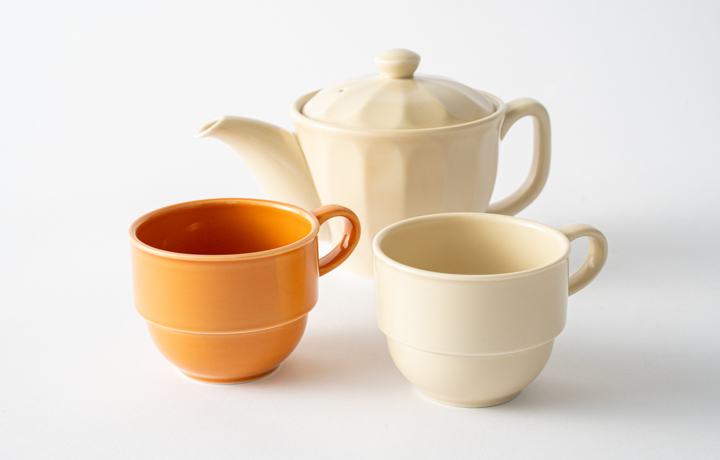 波佐見焼 面取ボウル 3個セット 紺／ダークグリーン／ベージュ (重山陶器) | エンニチ