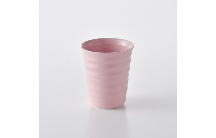 アウトレット】波佐見焼 隆泉陶器 コップ ペアセット（ピンク