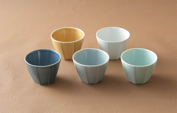20%オフ】波佐見焼 和山窯 八角シリーズ カップS 5色セット（和